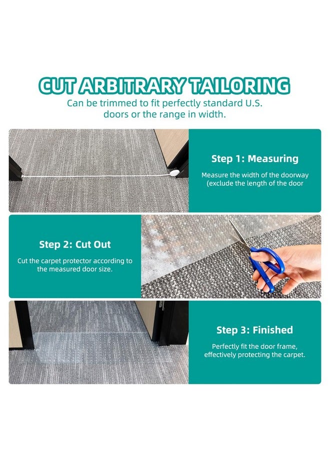 KHS - Carpet Protector For Pets, 3.6Ft Plastic Carpet Protector For Doorway, Diy Non Slip Clear Cat Carpet Protector Mat, Easy To Cut Carpet Scratch Stopper, Cat/Dog Scratch Carpet Protector Roll - Image 1