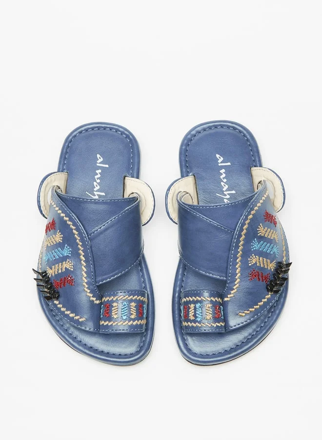 Al Waha Boys Embroidered Slip-On Arabic Sandals