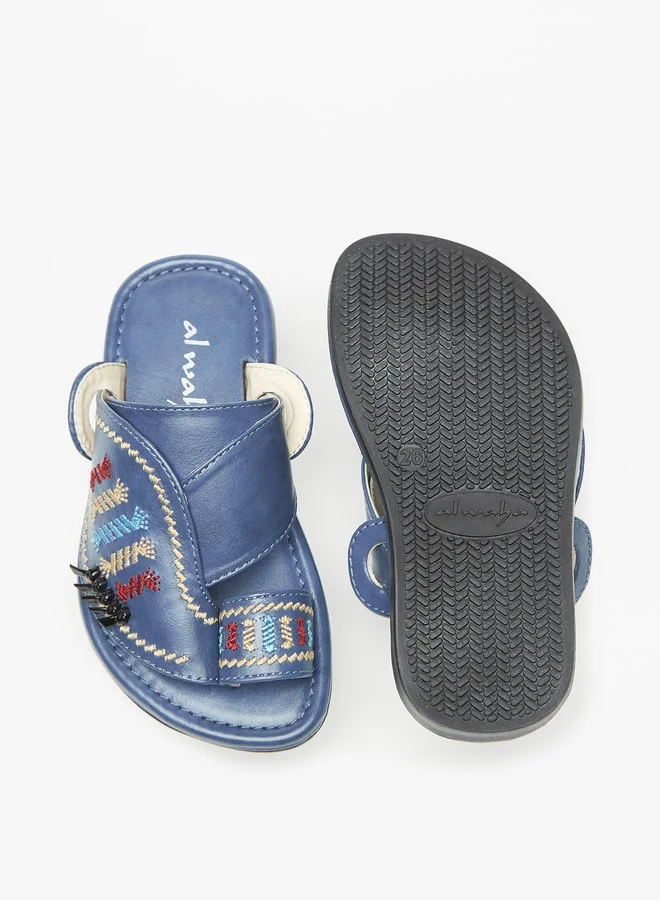 Al Waha Boys Embroidered Slip-On Arabic Sandals