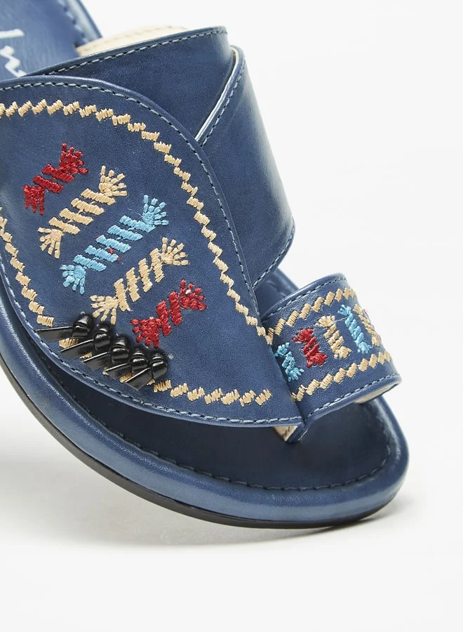 Al Waha Boys Embroidered Slip-On Arabic Sandals