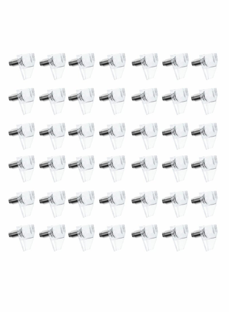 Plastic Shelf Pins, 100 Pieces 5mm Clear Shelf Pegs for Shelves, Cabinet Support Replacement Pegs for Kitchen Furniture Book Shelves - Image 1