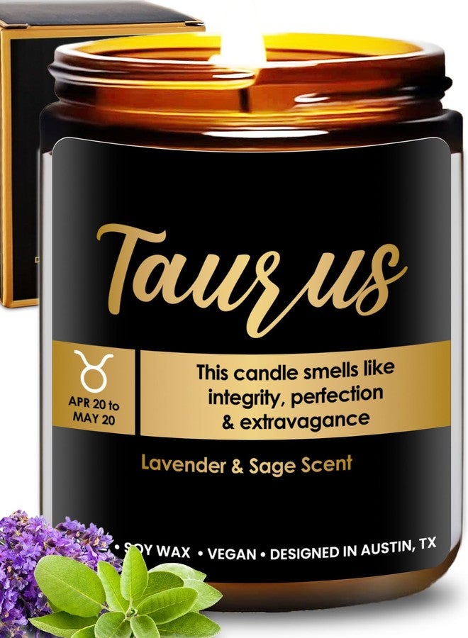 Rosa Vila Taurus Zodiac Candle, Unique April Birthday Gifts for Women, Ideal Astrology Gifts for Taurus Lovers, Zodiac Gift for Women & Men, Best Presents for Birthday, Christmas, Special Occasions, Gift Ready - Image 1