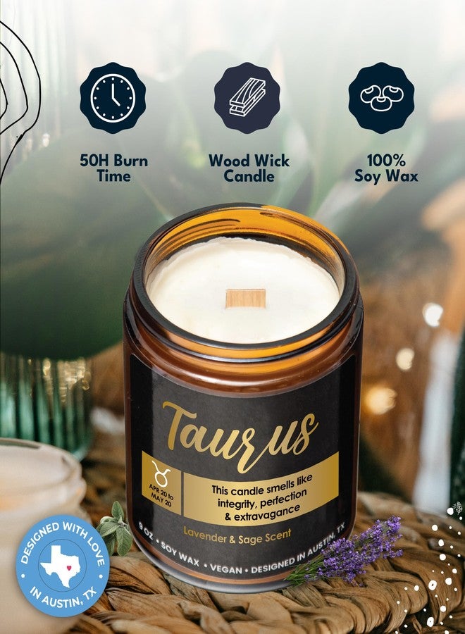 Rosa Vila Taurus Zodiac Candle, Unique April Birthday Gifts for Women, Ideal Astrology Gifts for Taurus Lovers, Zodiac Gift for Women & Men, Best Presents for Birthday, Christmas, Special Occasions, Gift Ready - Image 2