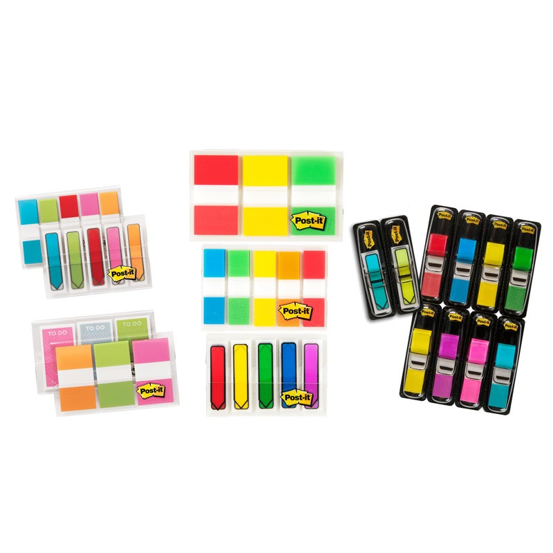 Post-it حزمة قيمة من علامات وبطاقات بوست-إت، حزمة الأعمال والدراسة النهائية، 956 علامة متنوعة للتنظيم (683-AVP-SIOC) - Image 1