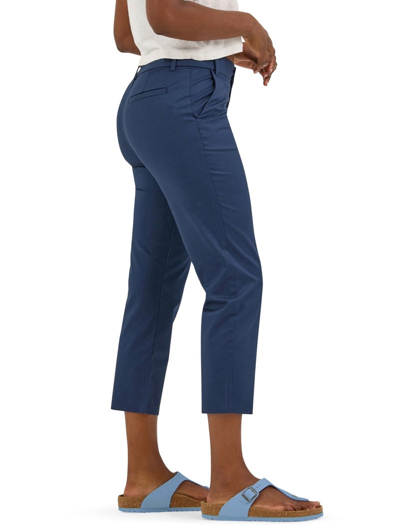 Lee Women's Wrinkle Free 23" Capri Pant, Mood Indigo, 10 - Image 2