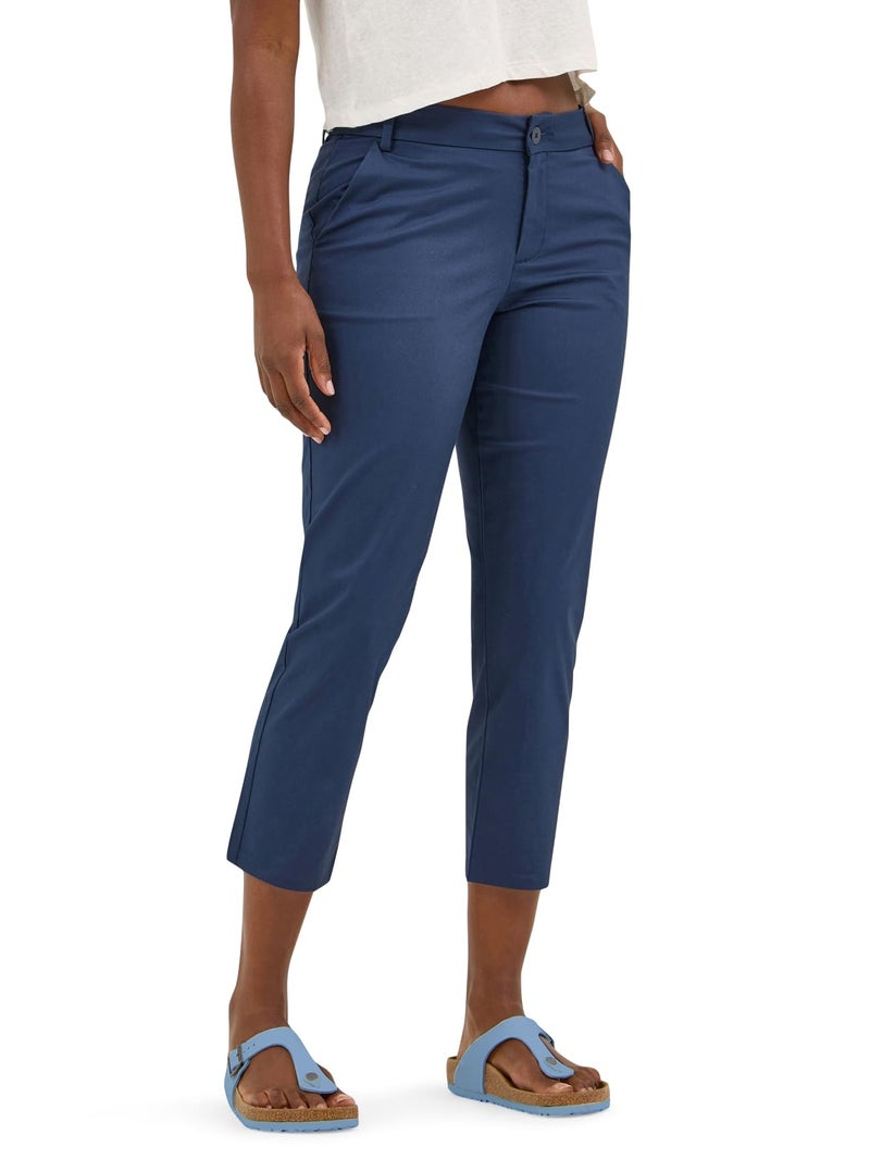 Lee Women's Wrinkle Free 23" Capri Pant, Mood Indigo, 10 - Image 1
