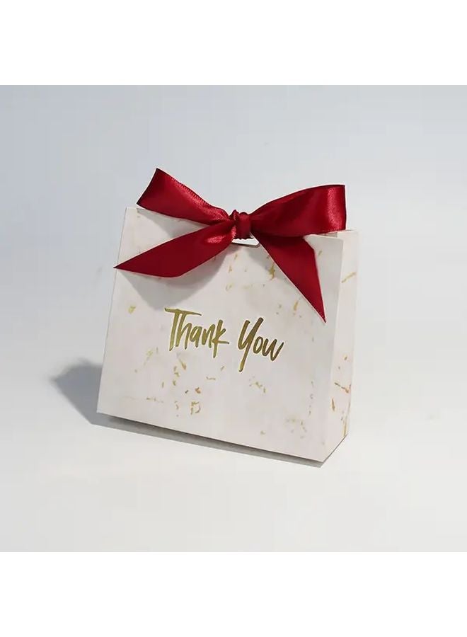 5pcs Dark Green Marble Pattern Gift Boxes With Golden Lids Ribbon Bows Luxury Wedding Birthday Party Favor Bags - Image 3