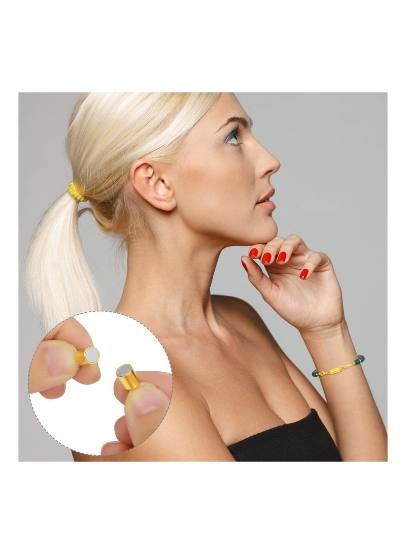 32 Magnetic Lobster Clasps for Jewelry with 4 Unique Styles Perfect for Necklaces and Bracelets Rhinestone Ball Locking Clasps - Image 2
