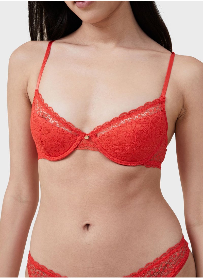 Cotton On Body - Lace Detail Plunge Bra - Image 1