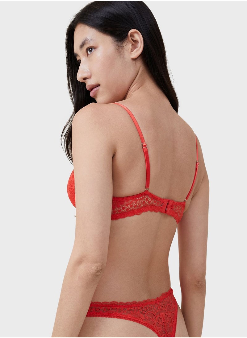 Cotton On Body - Lace Detail Plunge Bra - Image 1