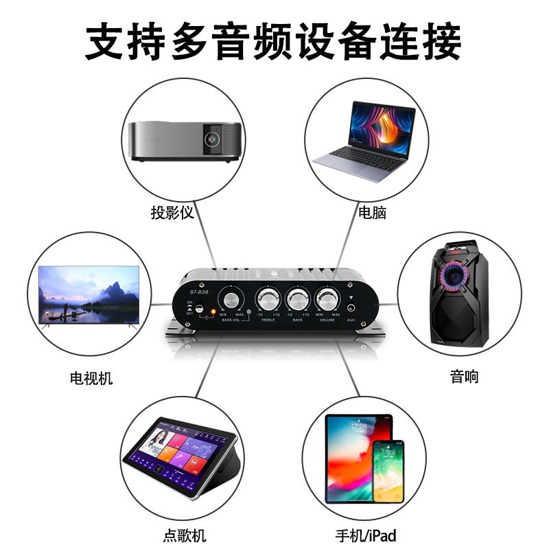 New 12V Car Power Amplifier Subwoofer Power Amplifier Home 2.1 Channel Power Amplifier Subwoofer Selling - Image 4