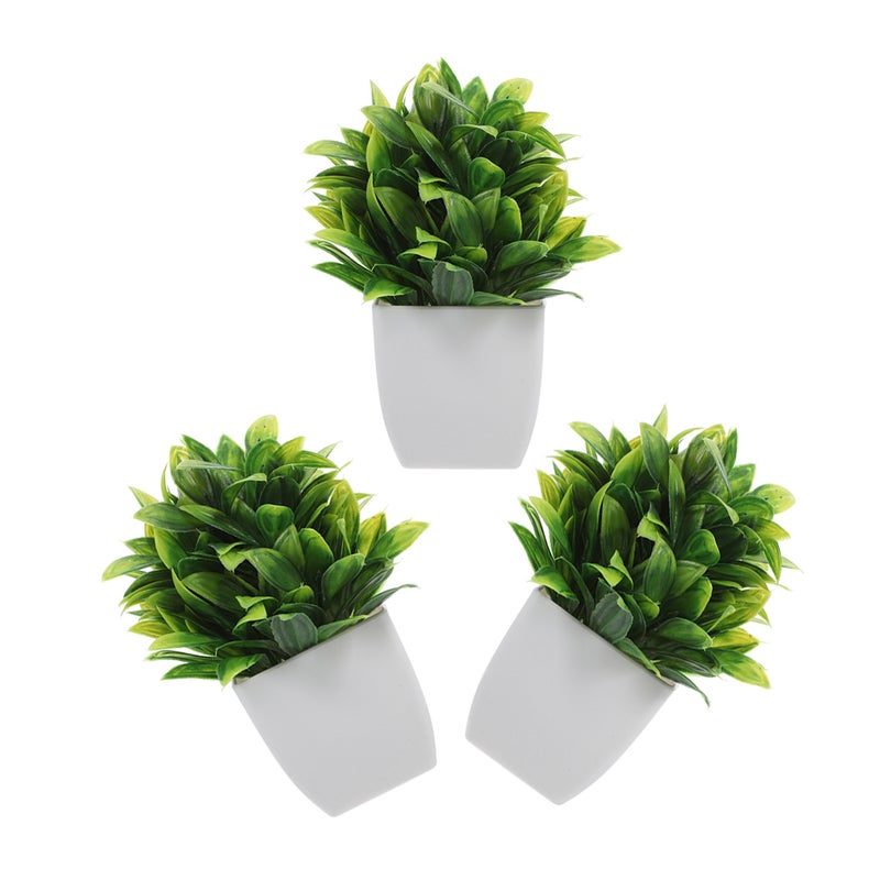 3pcs Artificial Bonsai Tree Fake Plants For Indoor Decor Small Faux Plants For Desk Realistic Green Ornament Artificial Decoration - Image 1