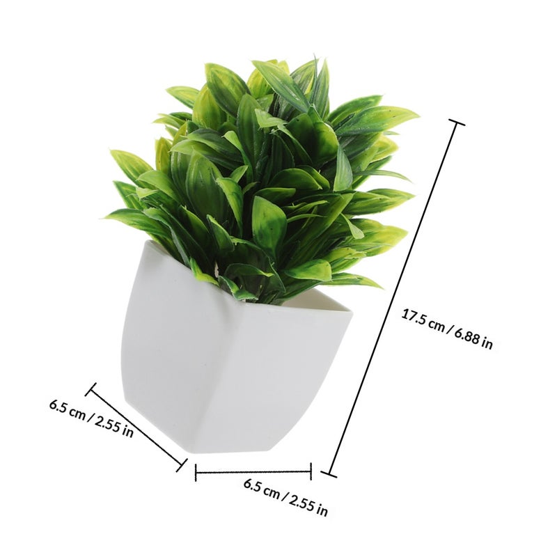 3pcs Artificial Bonsai Tree Fake Plants For Indoor Decor Small Faux Plants For Desk Realistic Green Ornament Artificial Decoration - Image 2