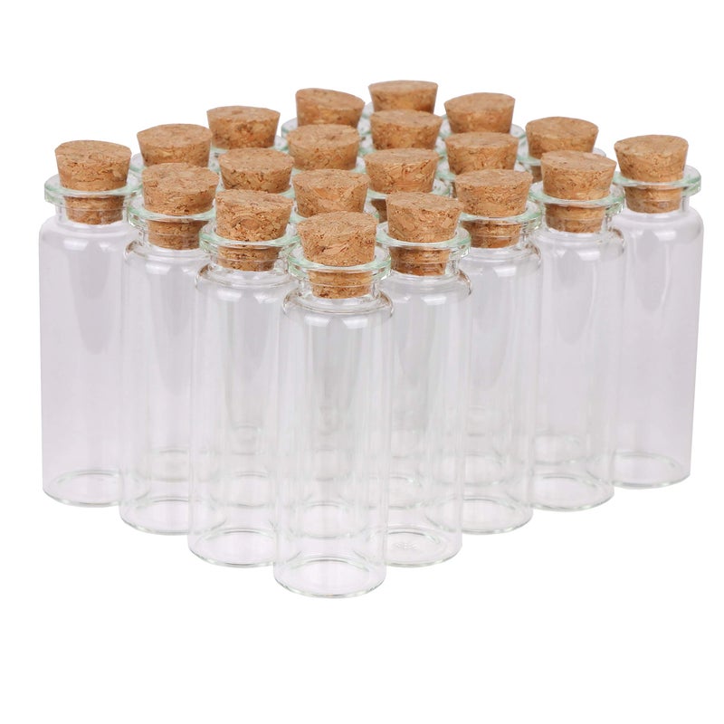 Maxmau 24 Sets 15Ml Small Mini Glass Bottles With Cork Stoppers Tiny Vials For Wedding Favors Art Crafts Diy Decoration - Image 1
