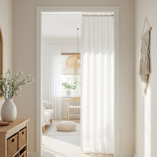 ZipGlo 4pack Spring Tension Curtain Rod 27-49 Inch 5/8" Diameter White Spring Loaded Curtain Rods Adjustable Small Tension Rod for Windows Kitchen Doorway - Image 2