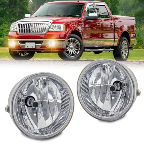 WEZEMLIGHT Fog Lights Assembly Replacement For Ford F-150 2006-2014/ Ford Ranger 2008-2011/ Ford Expedition 2008-2011/ Lincoln Mark LT Base 2006-2008 With H10 12V 42W Halogen Bulbs 1 pair(Clear Lens) - Image 1