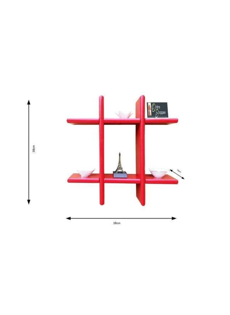 Wooden Twist - WoodenTwist Criss Cross Floating Shelf - Image 1