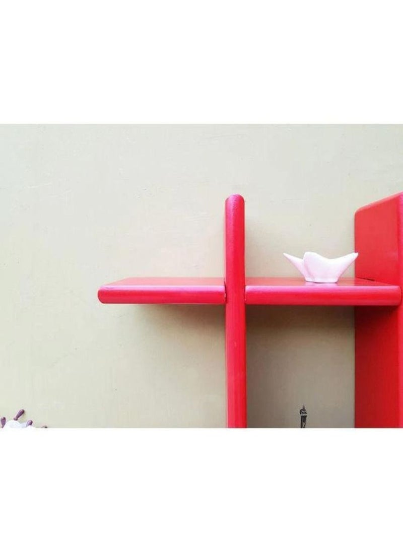 Wooden Twist - WoodenTwist Criss Cross Floating Shelf - Image 1