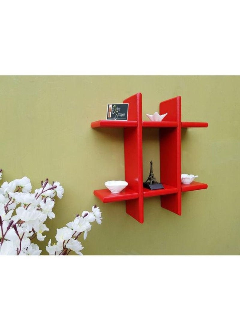 Wooden Twist - WoodenTwist Criss Cross Floating Shelf - Image 1
