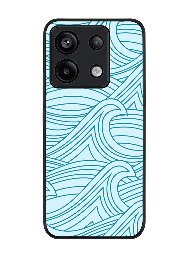 Stylizedd Rugged Black edge case for Poco X6 5G, Slim fit Soft Case Flexible Cover - Rough Seas - Image 1