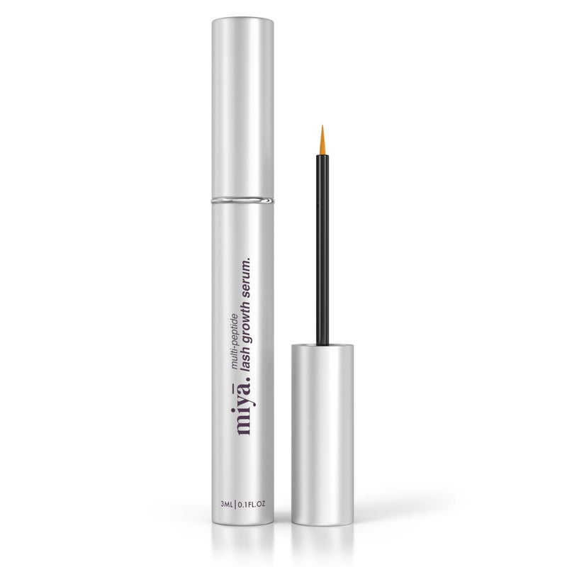 MIYA LASH Eyelash Growth Serum Natural Lash Enhancer for Longer Thicker Healthier Lashes Gentle Effective Lash Growth Serum Oil Free Lash Booster 3ml