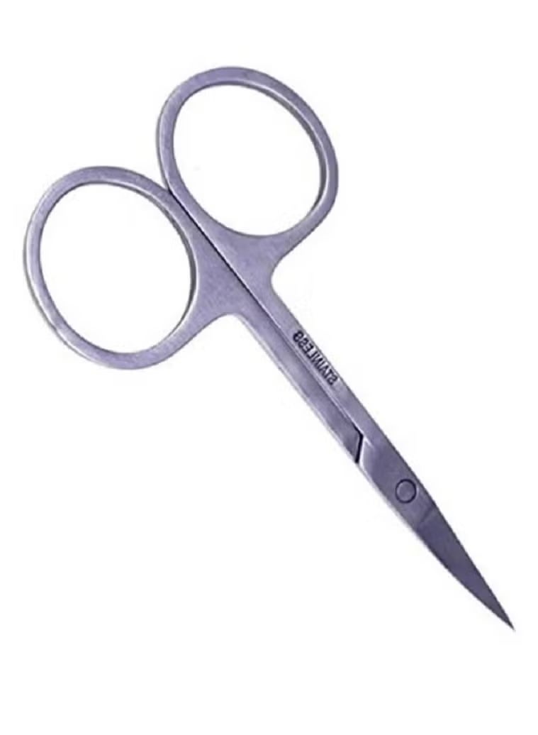 Stainless steel scissors with sharp curved blades for eyebrows, facial hair and false eyelashes. - Image 2