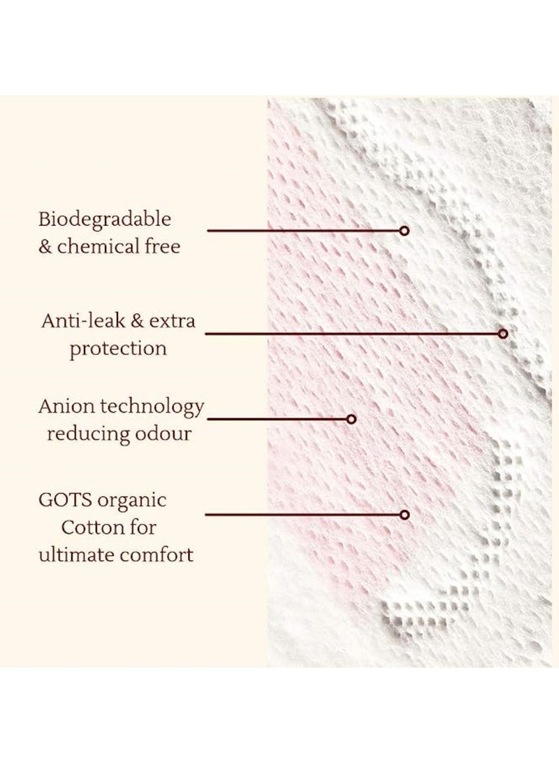 PLASTFREE Organic Large Sanitary Pads Single Pack 12 Pads - Image 3