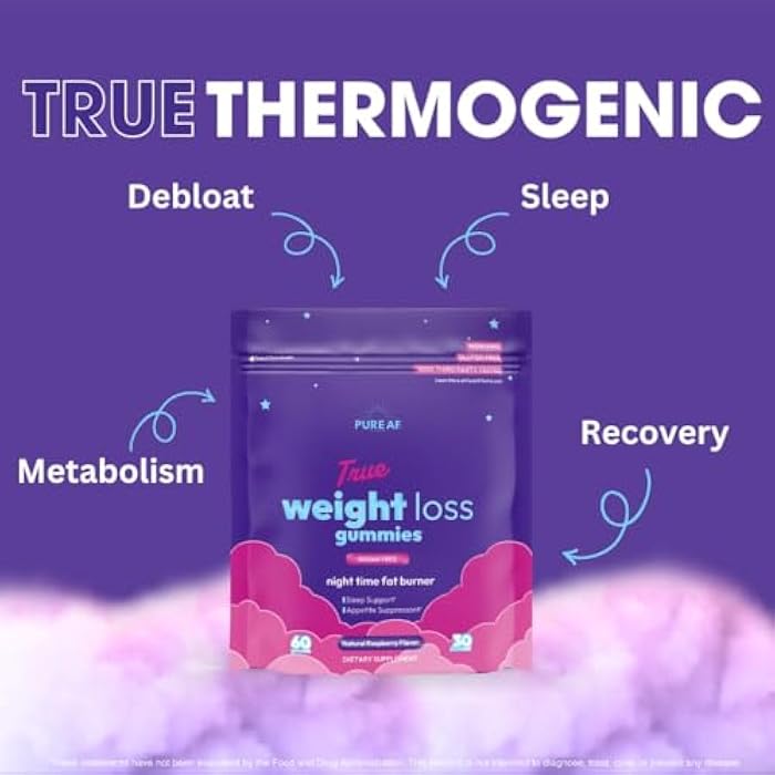 Night Time Fat Burner Gummies, Sleep Supplement & Weight Loss | Skinny Vitamin | Appetite Suppressant & Metabolism Booster | Nighttime Diet Gummies for Women & Men - Image 4