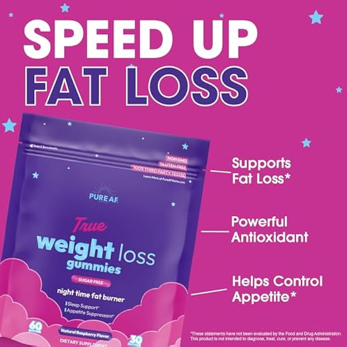 Night Time Fat Burner Gummies, Sleep Supplement & Weight Loss | Skinny Vitamin | Appetite Suppressant & Metabolism Booster | Nighttime Diet Gummies for Women & Men - Image 2