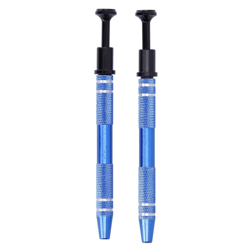 comfrt 2pcs Jewelry Prong Tweezer Blue 4 Prongs Piercing Ball Grabber Tool for Grab Small Bead - Image 1