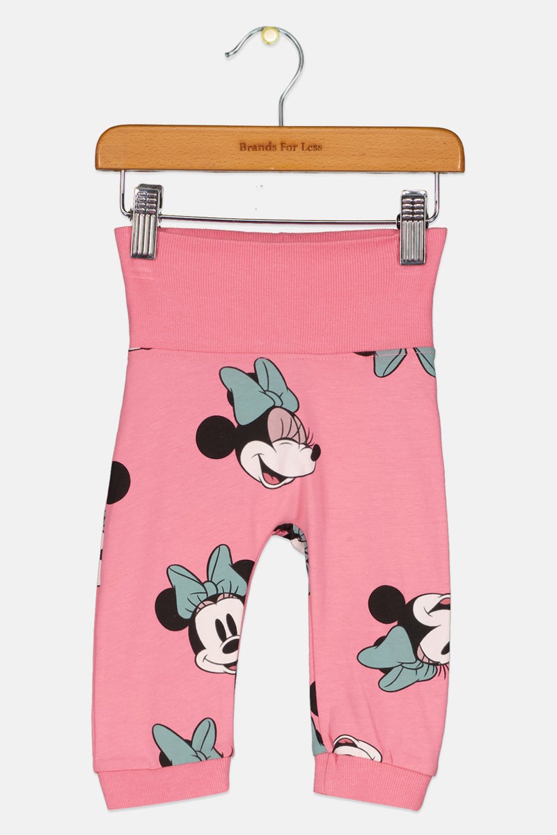 NAME IT Disney x Name It Toddlers Girl Minnie Print Sweatpants, Dark Pink - Image 1