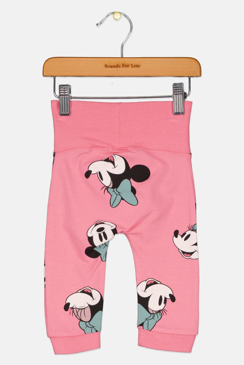 NAME IT Disney x Name It Toddlers Girl Minnie Print Sweatpants, Dark Pink - Image 2
