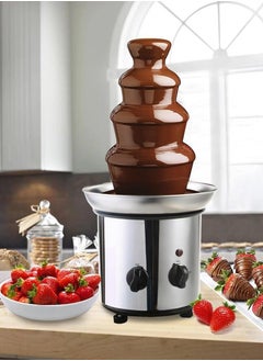 Festive Gallery Stainless Steel Chocolate Fondue Fountain for Party (4 Tiers, 2-lbs Capacity)  - Image 3
