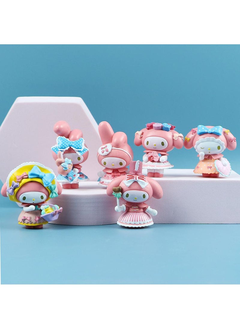 Y&D Kawaii Sanrio Figure My Melody kuromi Figure Birthday Party Supplies, Cinnamon Cupcake Toppers, Cute Mini Figure Toys Birthday Party Favor For Kids Fans Collection Bouquet Desk Decor  - Image 2