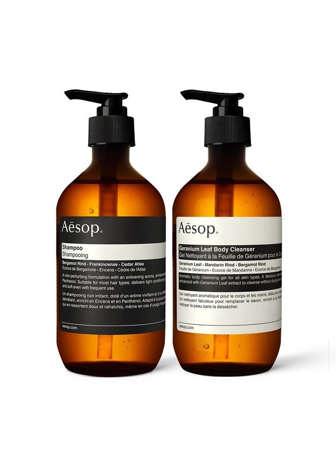 Aesop Geranium Leaf Body Cleanser and Shampoo, | 500mL/16.67oz | Paraben, Cruelty-free & Vegan - Image 1