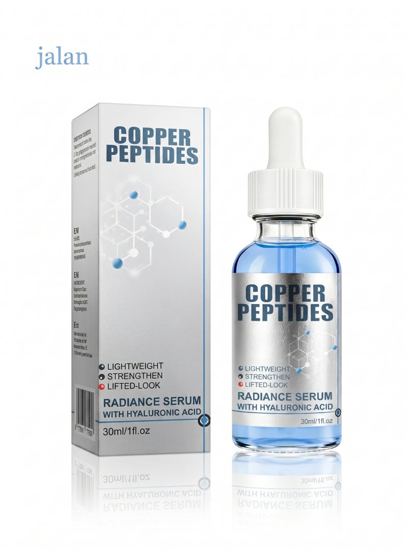 jalan Copper Peptides Radiance Serum 30ml | Facial Hydration + Brightening & Whitening + Reducing Acne Scars & Spots | Contains Hyaluronic Acid - Image 1