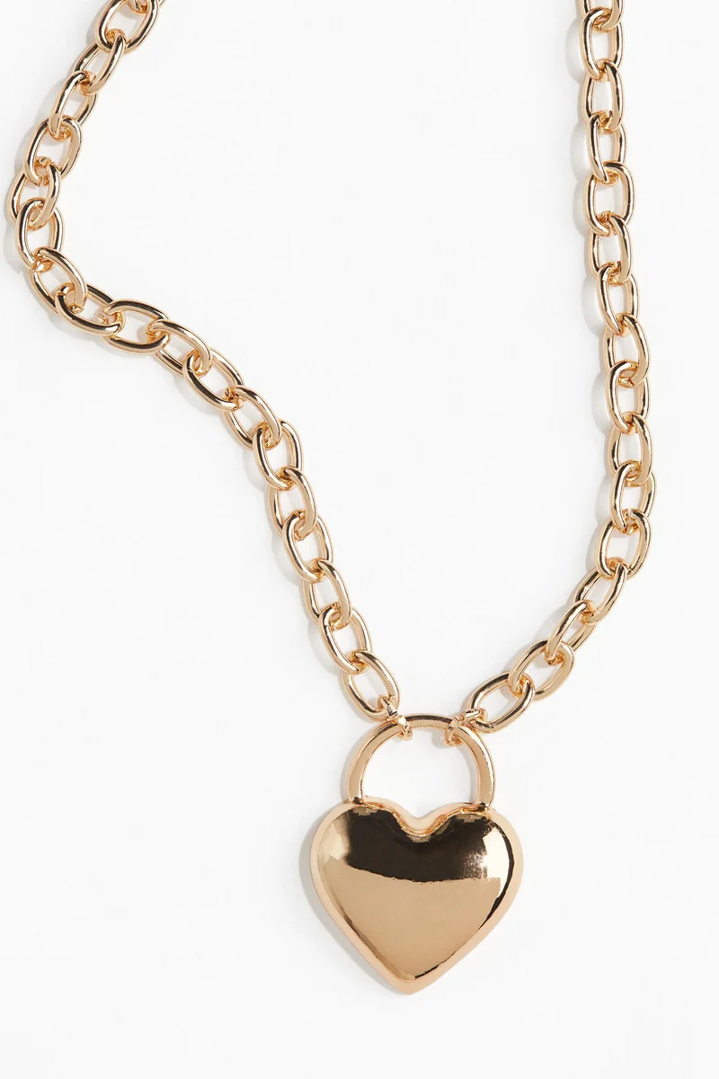 اتش اند ام Heart-pendant necklace
