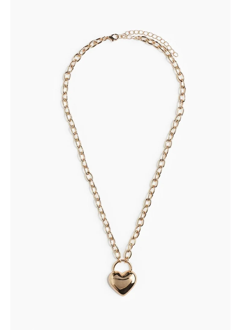 اتش اند ام Heart-pendant necklace