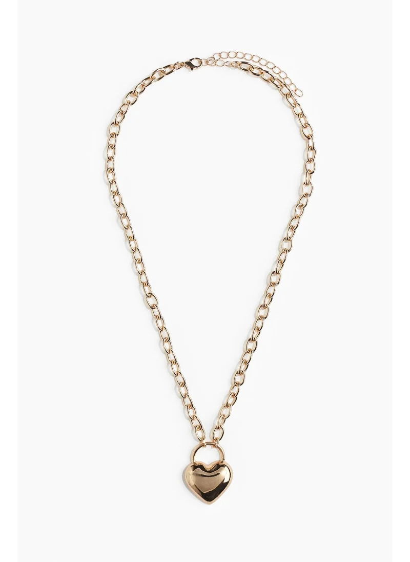 اتش اند ام Heart-pendant necklace