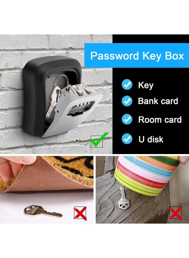 Key Safe with Number Code – Outdoor Waterproof & Rustproof Key Box for Home, Garage, School, and Replacement Keys – Secure Lockbox for Spare Keys - Image 3