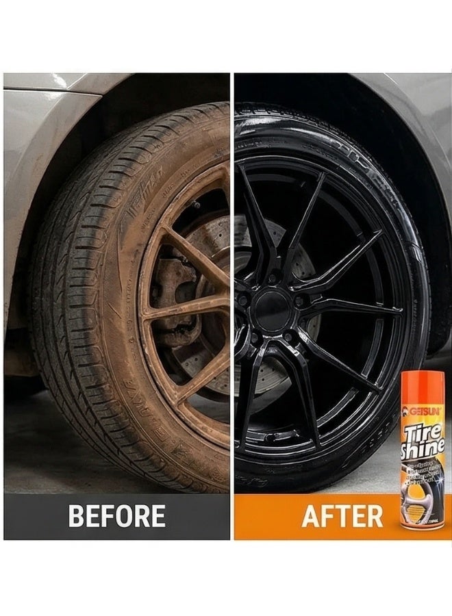 جيتسون بخاخ تلميع الإطارات 500 مل - يعيد اللمعان الأسود العميق ويحمي إطارات السيارات G-7130 - Image 5