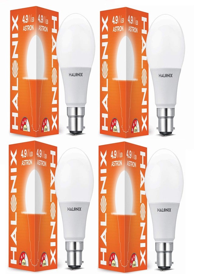 Halonix 4.9-watt Base B22 Led Bulb (Pack of 4, White)