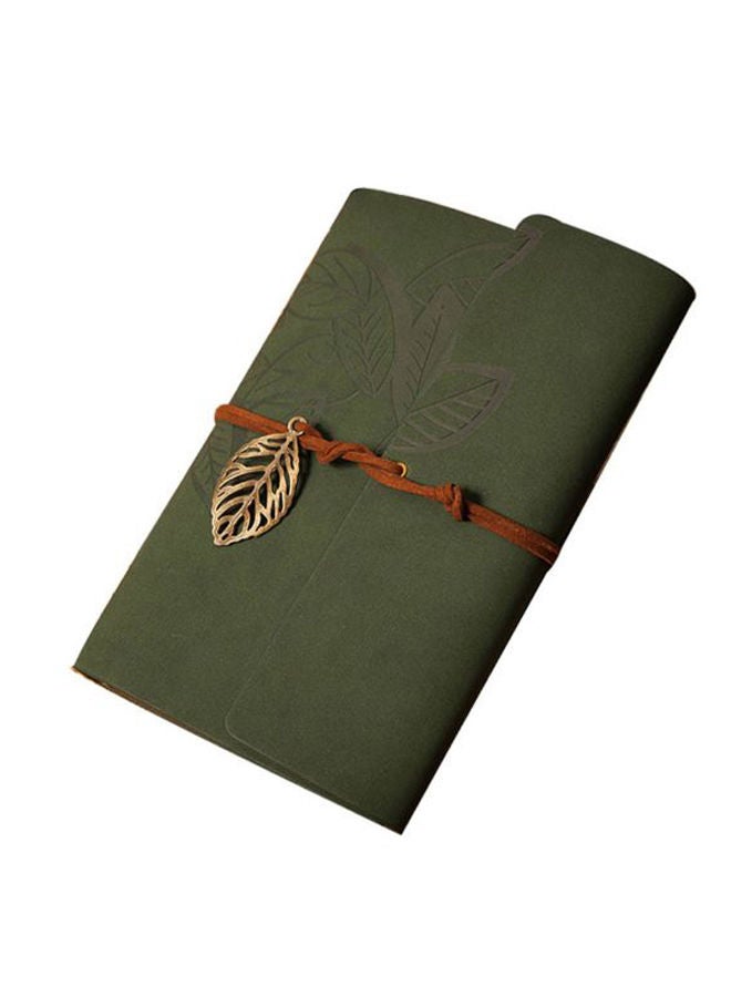 NIBEMINENT Loose-Leaf Notebook With Leaf Pendant Green