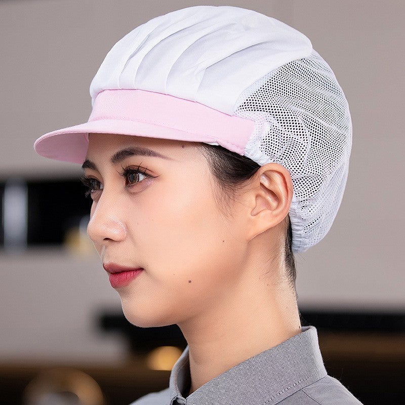 Breathable Net Chef Hat Catering Canteen Kitchen Cooking Anti-Oil Smoke Anti-Hair Workshop Work Hat - Image 1