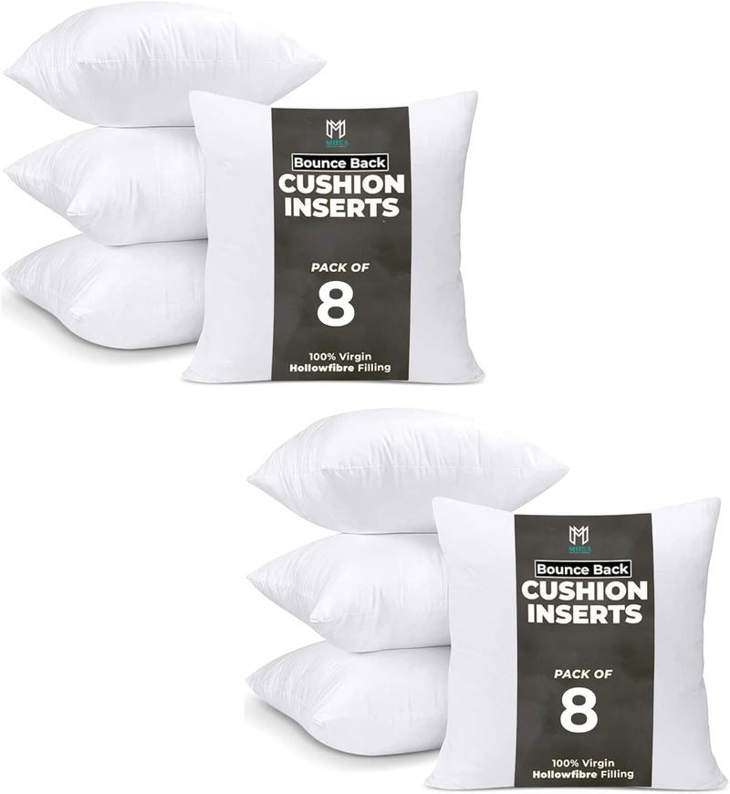 ® Cushion Inserts 100% Polyester - Throw Pillows for Sofas, Bed & Chair - Down Alternative Filling Pillow Inserts | Pack of 8 Washable Cushion Inner for Couch, Office & Garden (8, 35 x 35cm) - Image 1
