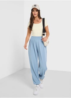 Ginger Basics Scoop Neck Seamless T-Shirt With Bra Top  - Image 1
