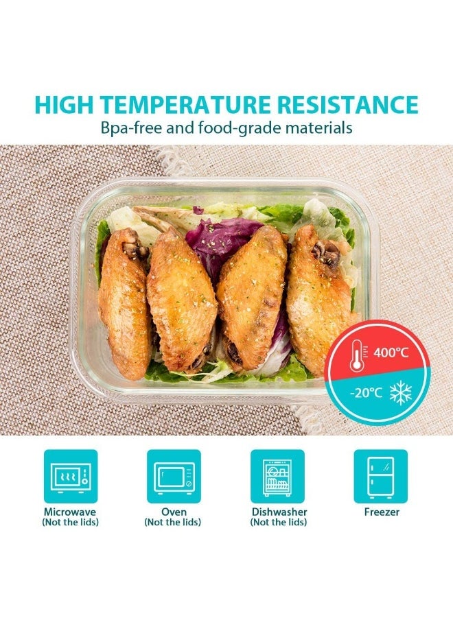 BLACKSTONE - Glass Food Container with Airtight Lid Square Shape 1220ml - Image 1
