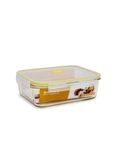 BLACKSTONE Glass Food Container with Airtight Lid Square Shape 1220ml  - Image 1