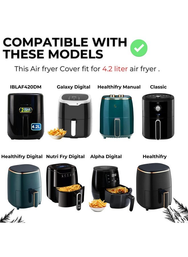 PHILLIN Air Fryer Accessories Dust and Waterproof Air Fryer Cover Washable for Home Design for Major Brand Large Air Fryers, Attractive Design Nylon Air fryer Cover Cloth Size - 32x33 cm - Image 4