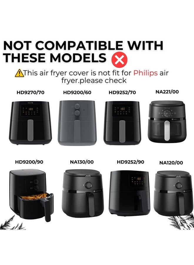 PHILLIN Air Fryer Accessories Dust and Waterproof Air Fryer Cover Washable for Home Design for Major Brand Large Air Fryers, Attractive Design Nylon Air fryer Cover Cloth Size - 32x33 cm - Image 5